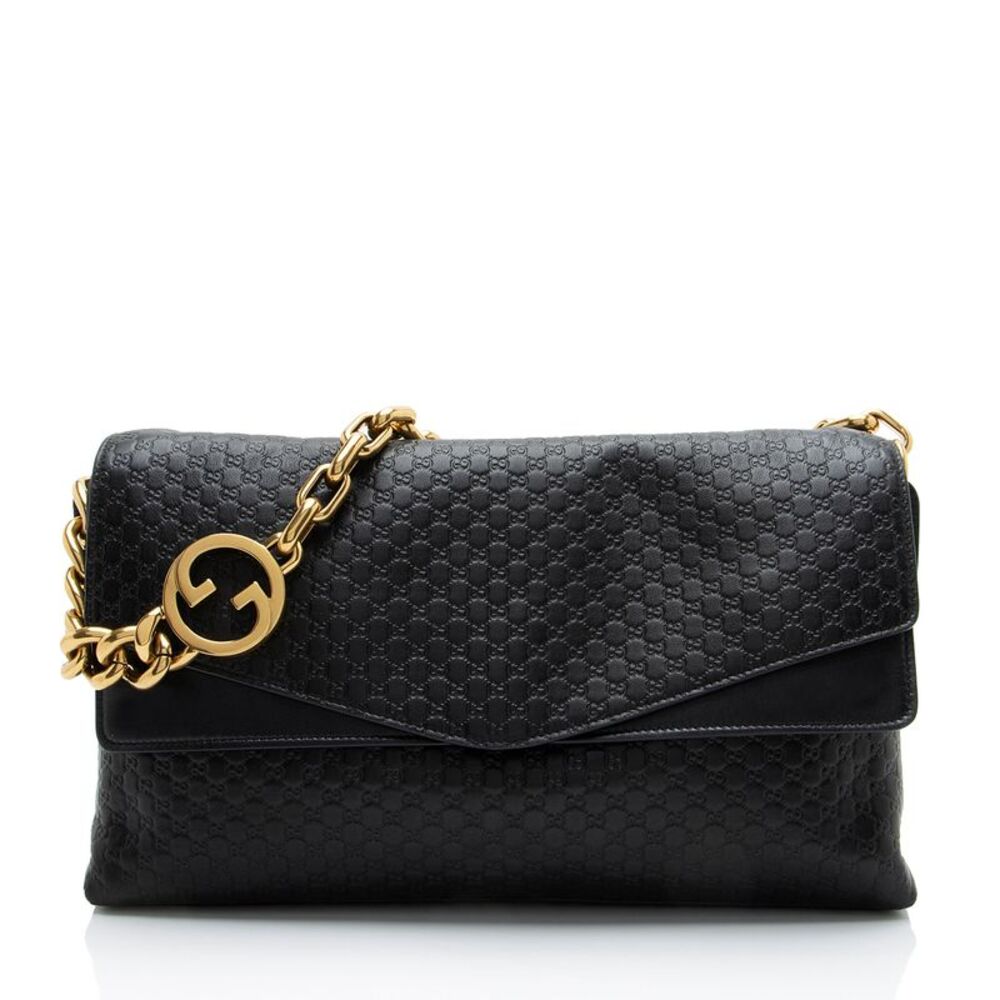 Gucci Microguccissima Leather Chain Large Shoulder Bag